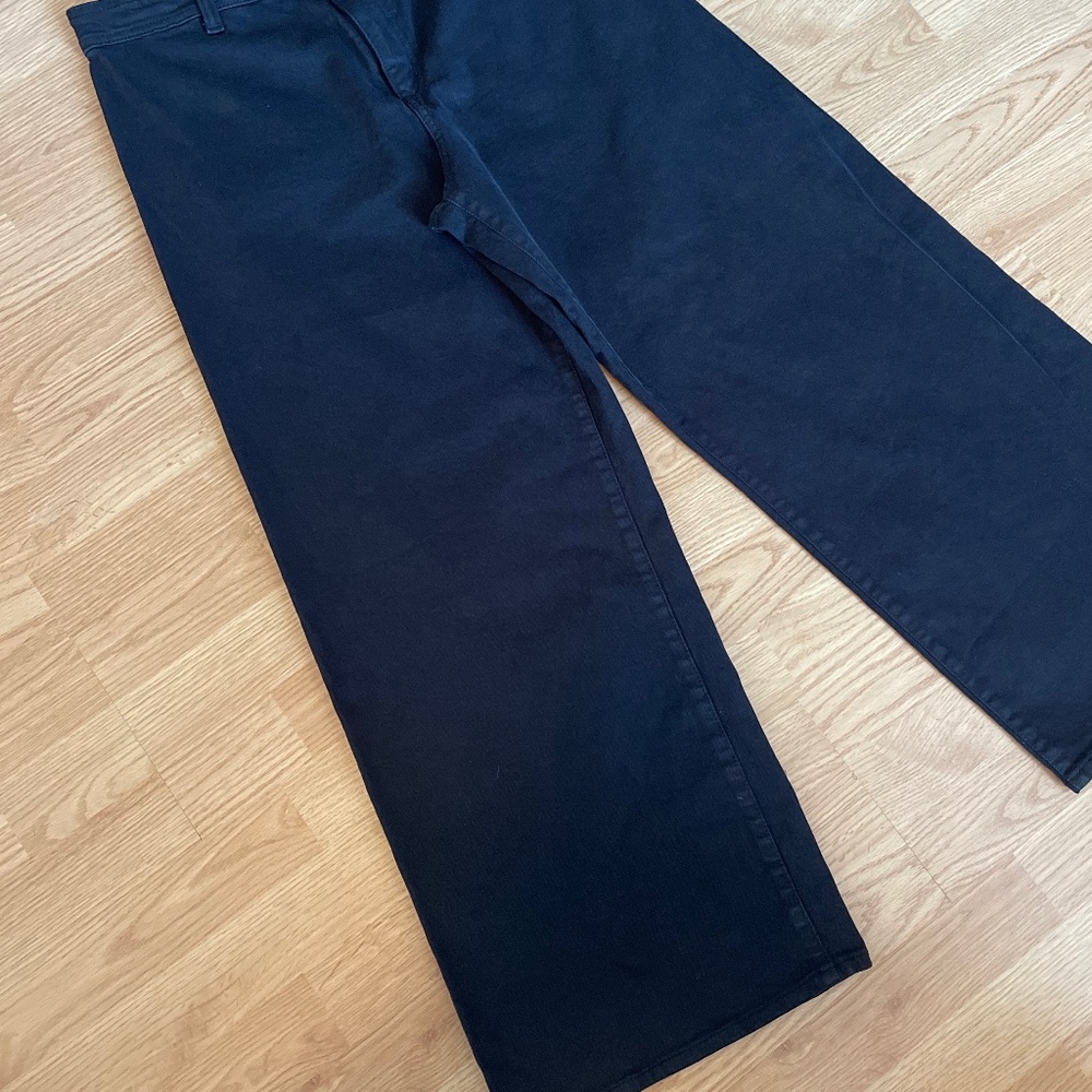 Universal Thread High Rise Sailor Wide Leg Black Denim Jeans / Pants Size 12 - Picture 5 of 8